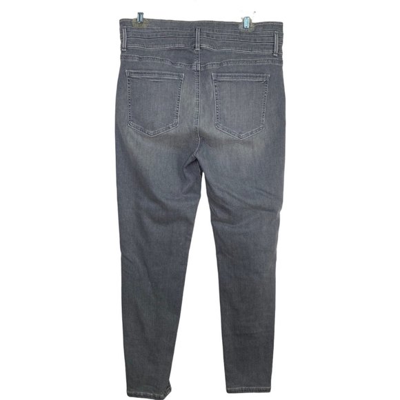 Ann Taylor Womens Jeans 12 Gray The Skinny Leg High Waist Pockets Stretch Casual - Picture 2 of 6